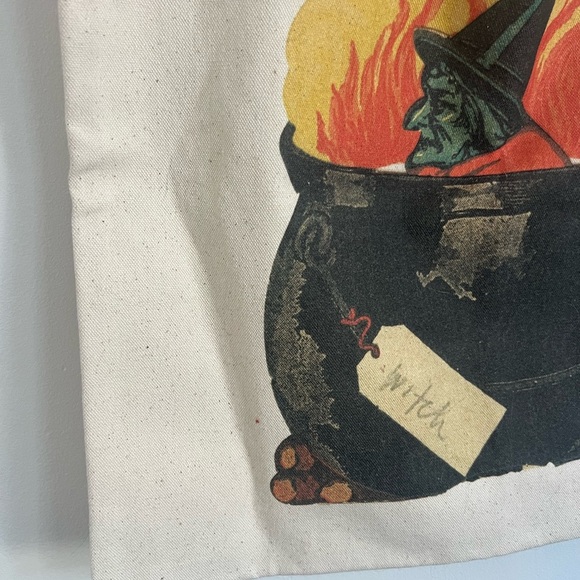 John Derian x Threshold Halloween Witch Print Tote Bag NWT - Picture 3 of 5